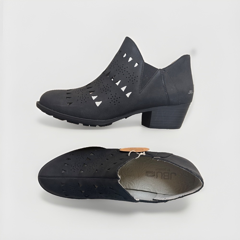 JBU JAMBU Evelyn Encore Vegan Upper Block Heel Ankle Booties Brown‎ US 8 M